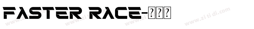 Faster race字体转换